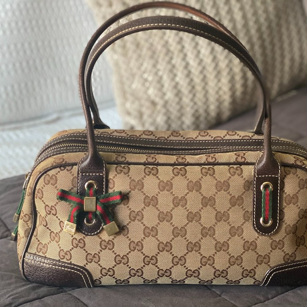 Authentic Gucci GG Monogram Satchel Bag